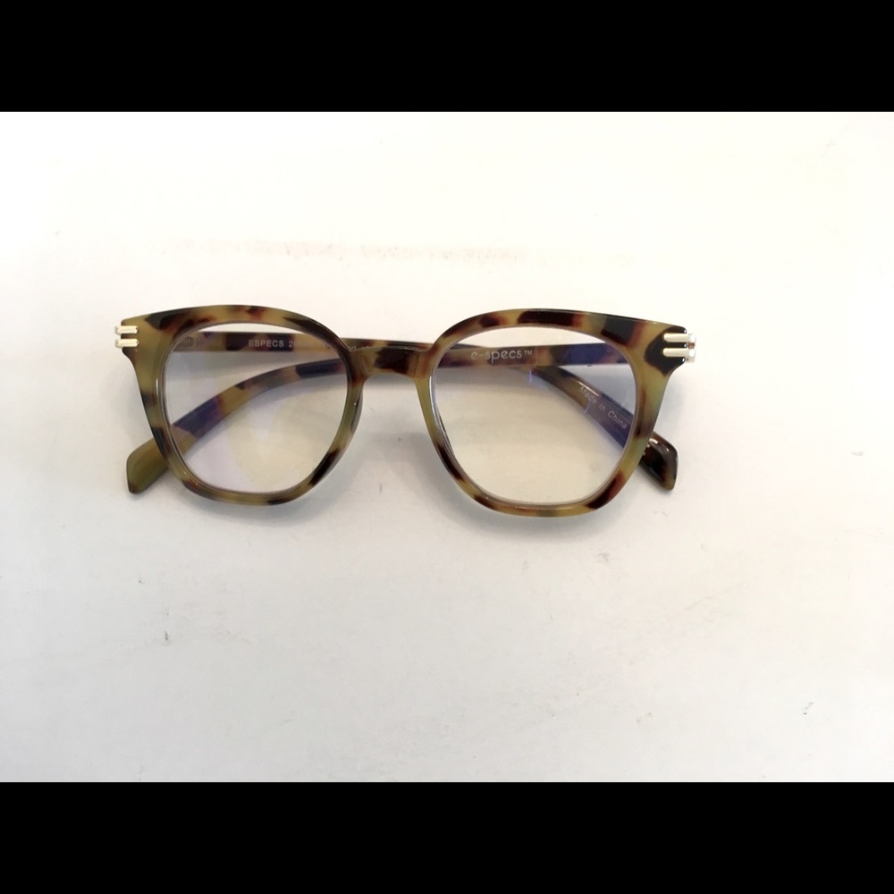 COPY - E-Specs Blue Light Reading Glasses T. Brown/Tan +2.00